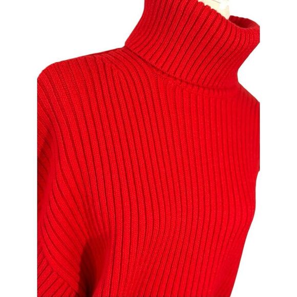 H&M oversized ribbed red turtleneck sweater - M - Picture 2 of 7
